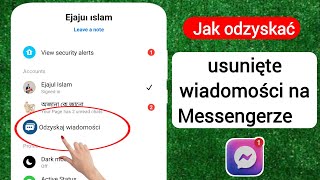 Jak odzyskać usunięte wiadomości w programie Messenger 2024  Odzyskaj wiadomości Messenger [upl. by Ardnalac]