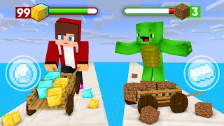 JJ vs Mikey in Brick Builder Game  Maizen Minecraft Animation [upl. by Rudolph505]