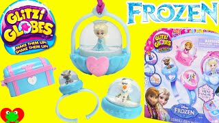 Disney Frozen Glitzi Globes with Elsa Olaf Kristoff and Sven [upl. by Rep222]