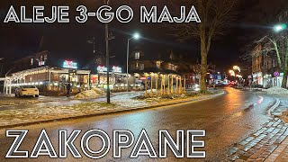 🔴Zakopane nocny ruch na Alejach 3go Maja 20240206 ASMR [upl. by Araid]