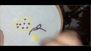 heart flower embroidery  embroidery patterns  embroidery tutorials  kashida  embroidery [upl. by Dennie]