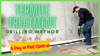 How to do Termite treatment Drilling Method and Inside Foam Apr 1 [upl. by Arimas]