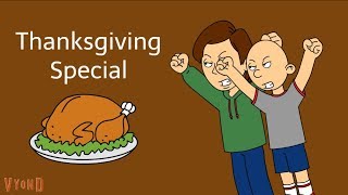 Boris and Classic Caillou Destroy Thanksgiving Set [upl. by Hambley]