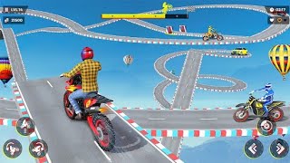 motor rider bike racing impossible 2025 spiderman on motorcycle in spiral bike stunt gta5 [upl. by Hasina243]