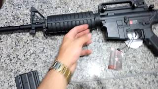 AIRSOFT Unboxing  Review  M4A1 ADVANCE FULL METAL  King Arms [upl. by Selena]