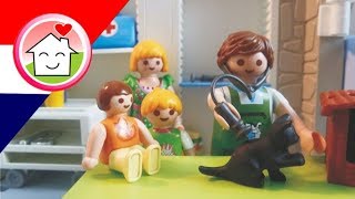 Playmobil filmpje Nederlands Nicki de kat naar de dierenarts  Familie Huizer [upl. by Asha761]