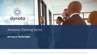 Dynata Training Series MarketSight  Sharing in MarketSight [upl. by Kalle]