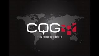 CQG QTrader Order Ticket [upl. by Sucram]