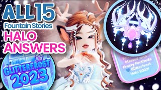 ❄️WINTER GLITTER FROST HALO ANSWERS 2023 Royale High  A COMPLETE WINTER HALO FOUNTAIN ANSWERS GUIDE [upl. by Flemings338]