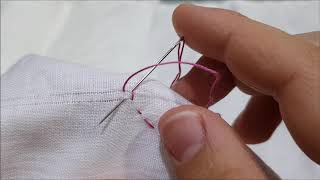 Punto quadro  Tutorial ricamo a mano Square stitch  Hand embroidery tutorial [upl. by Laemsi]