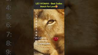 Best Zodiac Match For LEO Woman♌ Zodiac Signs Shorts shortsleowoman [upl. by Pren]