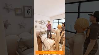 Chhoti Rani ka secret base room😱New 3D home design shorts [upl. by Amilah944]