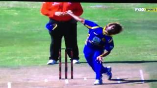 Lasith Malinga Bowling Action [upl. by Singh118]