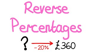 1MM  Reverse Percentages [upl. by Aelem]