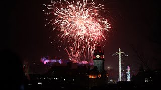 HAPPY NEW YEAR 2024 EDINBURGH FIREWORKS [upl. by Oicaroh]