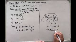 Proving sq root of 3is an irrational numbermethod2……type 1 [upl. by Irami]