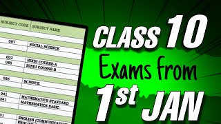 Class 10 DATESHEET Exams from 1st January 2025⚠️ [upl. by Nevi648]