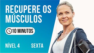 Treino para FLACIDEZ na MENOPAUSA em 10 min  Sexta  Treino semanal  Nível 4 [upl. by Soisatsana143]