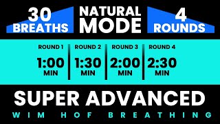 Super Advanced Wim Hof Guided Breathing  4 Rounds  30 Breaths  Pure Breathwork No Frequencies [upl. by Relyat]