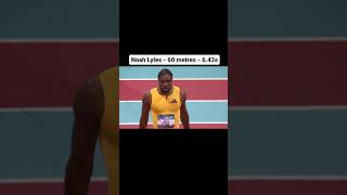 Noah Lyles 60m National Record 643s 💥⚡ shorts ytshorts indiadreamer [upl. by Ralfston416]