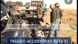 Canal 9 Bahía Blanca  Trágico accidente en Ruta 51 [upl. by Aloise265]