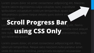 Scroll Progress Bar using CSS Only [upl. by Llenra]