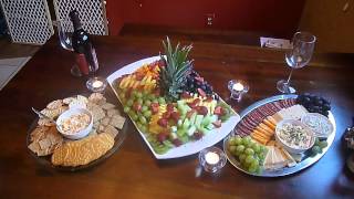 My fruit platter and meat and cheese platters I made for tonights wine and cheese feast lol [upl. by Renat]