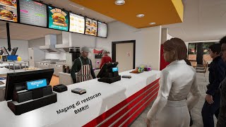 Kita magang di restoran BMR  Fast Food simulator indonesia 1 [upl. by Sekofski]