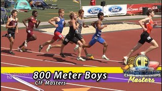 2022 TF  CIFss MASTERS  800 Meters Boys [upl. by Ximenes213]