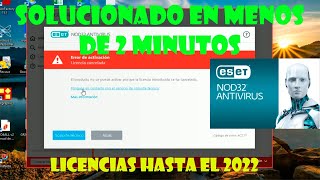 Licencia eset nod32 antivirus 131210 hasta 2022 ✨  ESET Internet Security License Key [upl. by Ozneral922]