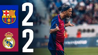 HIGHLIGHTS  BARÇA LEGENDS 2 vs 2 REAL MADRID LEGENDS  EL CLÁSICO  THE RONALDINHO SHOW 🔵🔴 [upl. by Aikem]