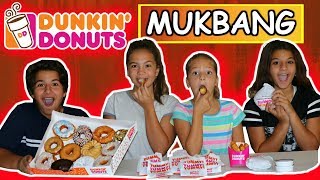 DUNKIN DONUTS MUKBANG  TRYING ALL THE FLAVORS  SISTER FOREVER [upl. by Seys]