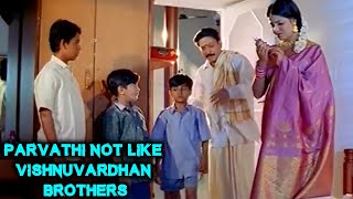 Yajamana Movie  Parvathi not like Vishnuvardhans brothers [upl. by Selemas149]