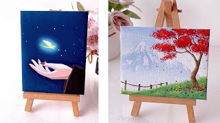 9 Easy Art Ideas  Painting Techniques for Beginners art [upl. by Ahslek]