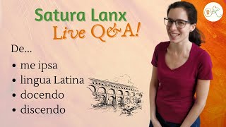 Latin language spoken  Live QampA with Irene Satura Lanx [upl. by Nivar]