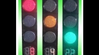 LED TRAFFIC LIGHT PIRESJD3003551A with visors and Countdown Timer [upl. by Nalyac504]