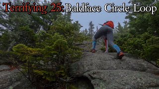 Baldface Circle Trail At Night In Solid White  Terrifying 25  White Mountains New Hampshire [upl. by Oicnanev683]