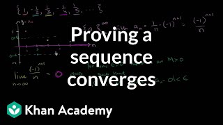 Proving a sequence converges using the formal definition  Series  AP Calculus BC  Khan Academy [upl. by Nossila]