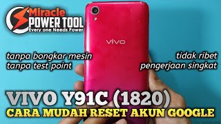 VIVO Y91C  1820  CARA RESET AKUN GOOGLE  FRP [upl. by Lipson]