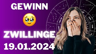 ZWILLINGE ♊️😊 ES KOMMT❗DER GRÖSSTE GEWINN DEINES LEBENS 🍀🎁 Horoskop  19Januar 2024 zwillinge [upl. by Budding]