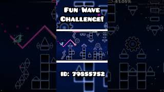 Fun Satisfying GD Geometry Dash Wave Challenge geometrydash gd gdlevels gddemon [upl. by Enaz]