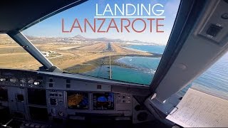 CockpitSeries Airbus A319 Landing in Lanzarote Airport [upl. by Calesta]