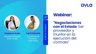 Webinar Perú  Licitaciones con el Estado Ser proveedor y triunfar en la ejecución del contrato [upl. by Iroc]