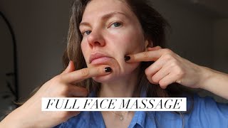 No Product Lifting Full Face Massage [upl. by Duax]