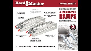 Harbor Freight HaulMaster 1400 Lbs folding ramps  Assembly and light review [upl. by Recor]