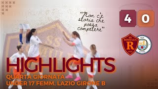 Romulea  Città di Fiano  GOAL e HIGHLIGHTS VI giornata Under 17 Femminile [upl. by Veats]