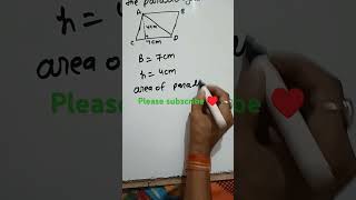 Area of parallelogram song pushpa2therulesongs maths puspa2therule rrr shorts ytshorts [upl. by Renell]