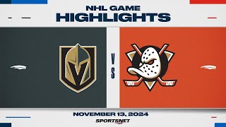 NHL Highlights  Golden Knights vs Ducks  November 13 2024 [upl. by Colene]