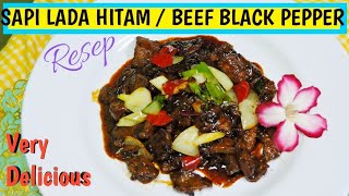 Resep Sapi Lada Hitam  Beef Black Pepper Recipe [upl. by Nahgam922]