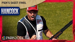 HISTORY Vincent Hancock wins FOURTH skeet shooting gold medal  Paris Olympics  NBC Sports [upl. by Shultz]